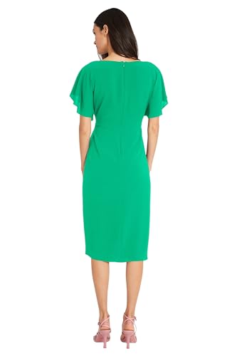 Image of Maggy London Women's Dresses Boat Neck Flutter Sleeve Dress Occasion Event Guest of