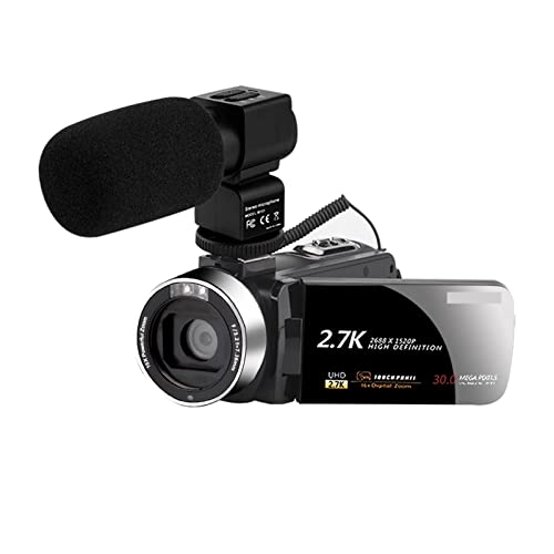 ビデオカメラ ビデオカメラ 4k 2.7kビデオカメラカムカメラウェブカメラ3.0インチ IPS HDタッチスクリーン FHDカメラはリモートコントロールのオリジナルカメラをサポートします 操作も使い方も簡単 (Size : 32GB SD Card, C