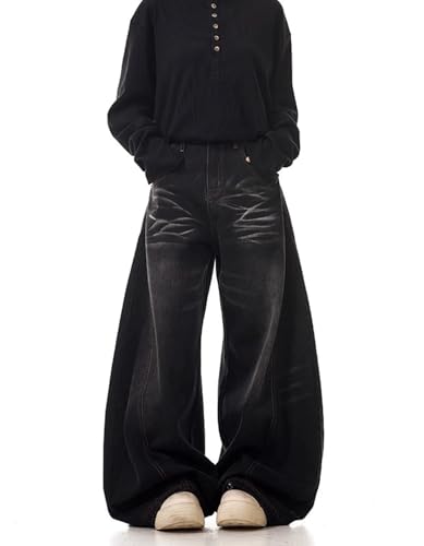 Barrel Baggy Wide Leg Jeans for Women Men Loose Fit Oversized Boyfriend Y2K Hip Hop Streetwear Denim Pants2