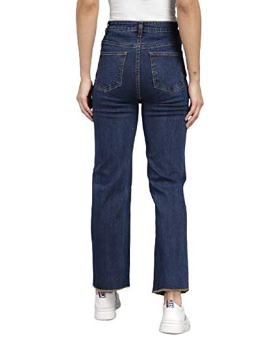 Image of KOTTY Women's High Rise Flared Fit Cotton Lycra Jeans