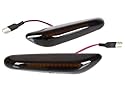 M MODECAR – Kompatibel mit BMW 1 E81 E82 E87 E88 LED-Seitenblinker Getönt Standard 2 Stk. Set für 63137154167,