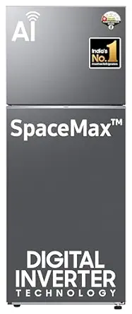 Samsung 415 L, Optimal Fresh+, Digital Inverter, Frost Free Double Door WiFi Embedded Refrigerator (RT45CG662AS9TL, Silver, Refined Inox, 2023 Model)