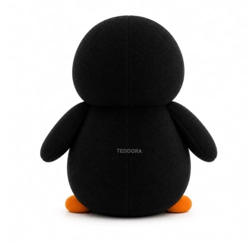 Image of Shy Penguin Soft Toy for Girls Boys Kids,Black,Penguin Animal Plush Stuffed Baby Teddy Gift Birthday, 18cm