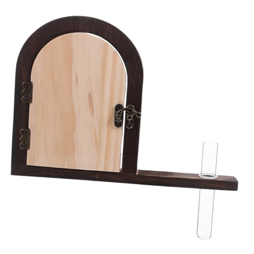 HOMSFOU 童話デザイン木製コンセントカバー試験管花瓶付き とペット 保護ソケットカバー室内装飾用ナースリールーム用