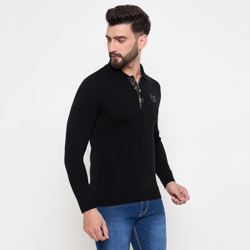 Image of Duke Men's Acrylic Blend Casual Pullover Sweater