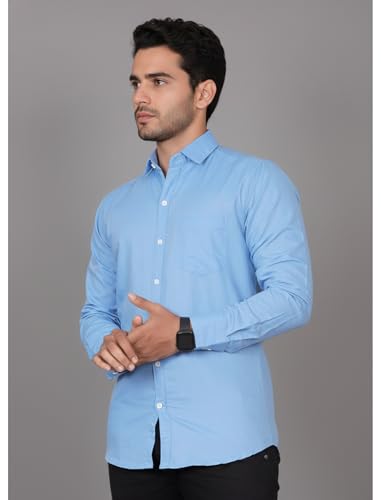 Image of Diverse Men's Solid Formal Shirt | Premium Poly Cotton Full Sleeve Regular Fit Shirt for Men | Stylish Office, Business & Casual
