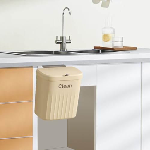 Caneca de basura cuadrada plástica con tapa blanca miniatura 4