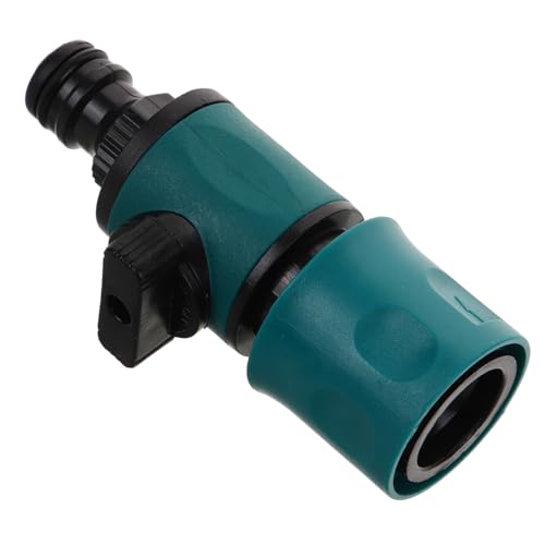 FONDOTIN Conector Rápido para Manguera de Jardín con Válvula Adaptador Resistente de Duradero Fácil Conexión y Desconexión para Riego y Lavado Exterior