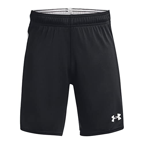 Under Armour Boys' Standard Maquina 3.0 Shorts, (001) Black / / White, Youth X-Large