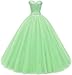Likedpage Women's Sweetheart Ball Gown Tulle Quinceanera Dresses Prom Dress (US14, Green) … …