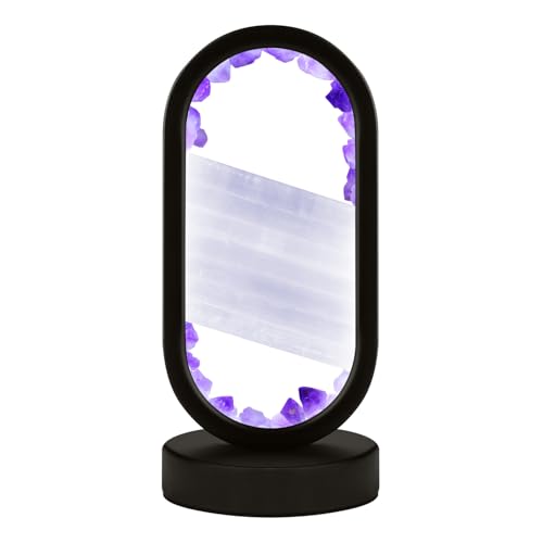 Amethyst & Selenite Dimmable Night Table Lamp