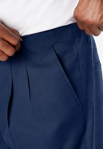 KingSize Men's Big & Tall Tall Easy Movement Pleat-Front Expandable Dress Pants4