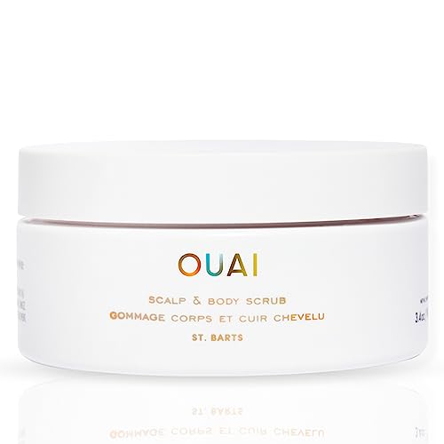 Ouai Scalp Scrub & Body Scrub - St Barts - Coconut Oil & Sugar Scrub - Cleansing Exfoliating Scrub for Hair & Body, 96.40 g (Pack of 1)