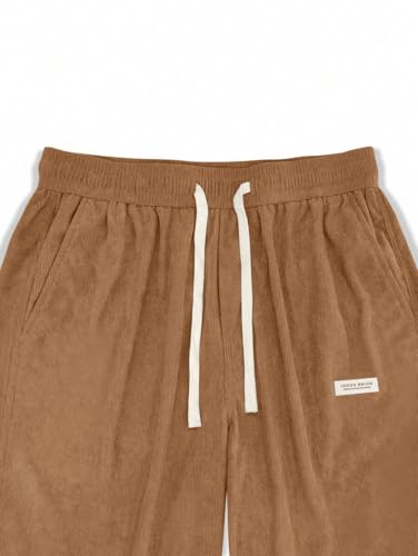Image of ZAFUL Men's Corduroy Straight Leg Loose Fit Casual Pants