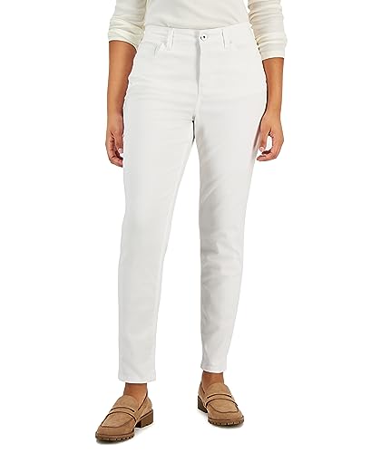 Style & Co Womens Curvy Fit Skinny Jeans Regular Short Long Lengths Bright White 6L