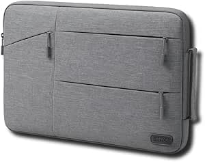 Capa Case Bolsa Pasta Para Notebook 12, 13, 14, 15 e 16 Polegadas Impermeável C/Alça Interior Aveludado Compatível MacBook Dell Lenovo Asus HP Ideal Trabalho Estudo Viagem (12, 13 e 14 Polegadas)