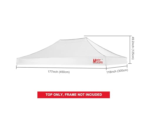 Image of MASTERCANOPY 10x15 Replacement Pop Up Canopy Top for Kingkong Frame White