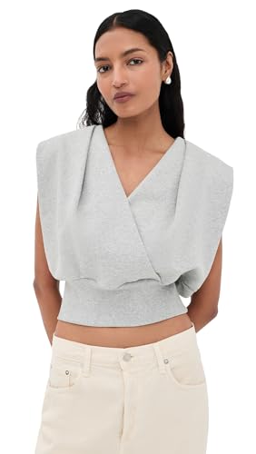 3.1 Phillip Lim Women's Draped Sleeveless French Terry Top, Lt