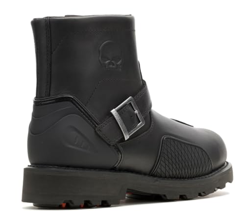 Harley-Davidson Men's Shrader Skull Ride WP Leather Motorcycle Boots, D963193