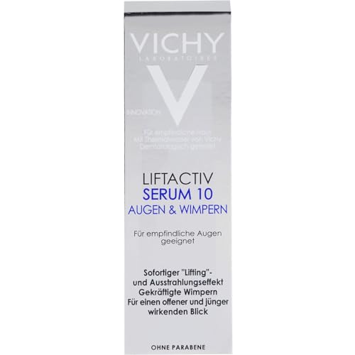 Liftactiv Serum 10 Augen & Wimpern, Augenpflege mit Hyaluron, Anti-Aging-Serum für einen Lifting-Effekt in der Augenpartie und kraftvollere Wimpern, Für reife Haut, 15 ml