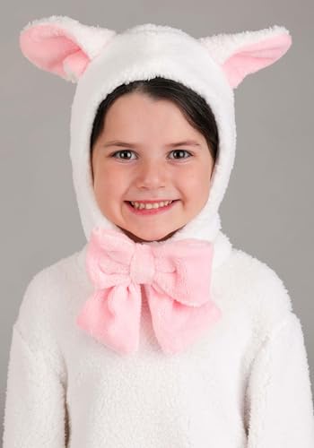 Disfraz infantil de oveja con jumpsuit y orejas blanco miniatura 3