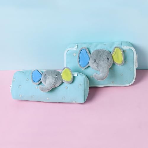 Image of abracadabra Multi-Utility Pouch, Pencil Case Organizer, School Accessories Pouch, Stationary Storage, Large Stationary Pouch, Pencil Box for Student - Elephant