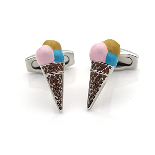 Ice Cream Cone with Three Ball Cufflinks2