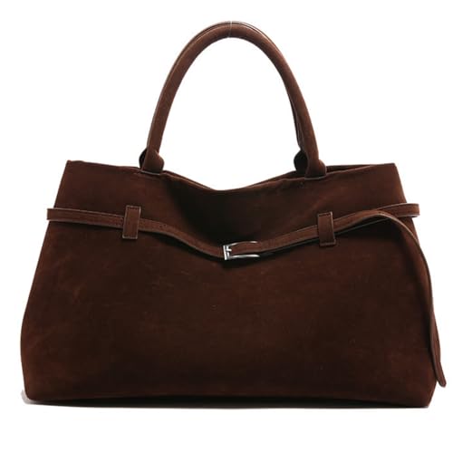 WANWEN Bolso de Serraje Marrón Mujer Ante, Bolso...