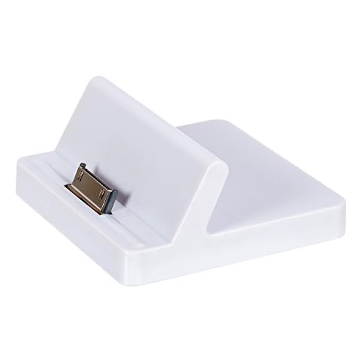 iFocus Electronics Docking Station for iPad/iPhone/iPod, 3 x 1.25 inches, White