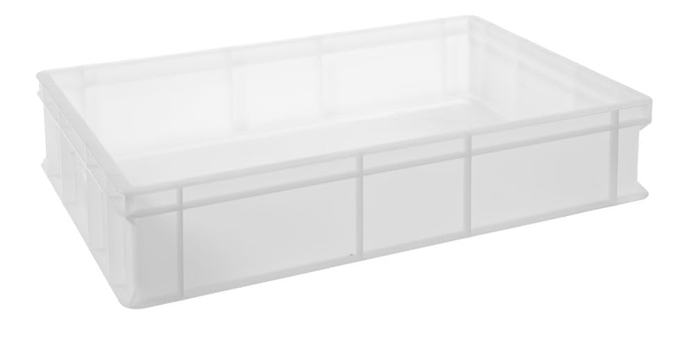 HENDI Caja para masa de pizza y de pan, 24L, caja de fermentación, apilable, sin tapa, apta para alimentos, recipiente contenedor porta masa alimentos, sin BPA, 600x400x(H) 130mm, HDPE