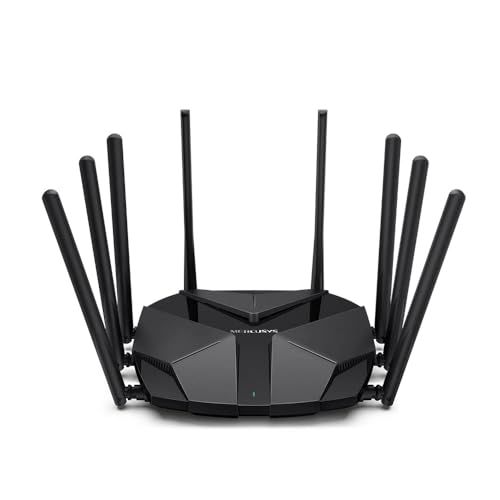 Mercusys AX6000 Dual-Band 8-Stream Wi-Fi 6 Router, Quad-core 1.6 GHz processor, 1× 2.5 Gbps + 1× Gigabit WAN/LAN Port + 2× Gigabit LAN Ports, WPA3 Protects, Ideal for Gaming Xbox/PS4/Steam & 4K(MR90X) - Image 2