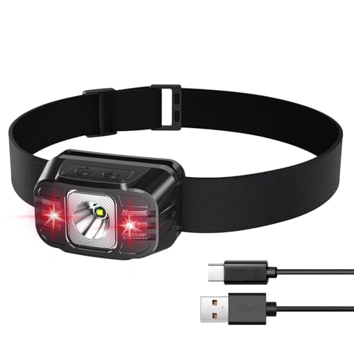 Lampe frontale LED pour running et camping étanche avec 9 modes et faisceau pivotant pratique