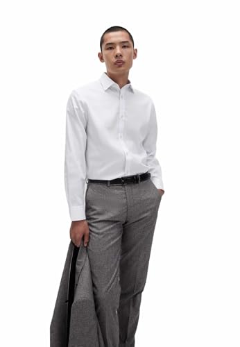 Chemise Homme Pur Coton Sergé M&S | Coupe Standard Facile à Repasser