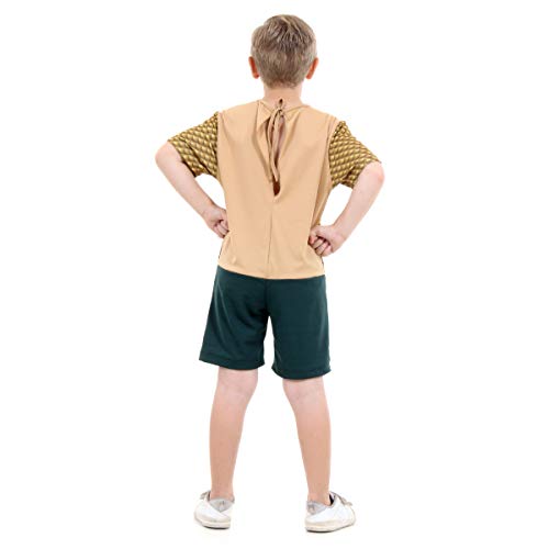 Sulamericana Fantasias Aquaman Curto, M 6/8 Anos, Verde/Dourado