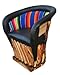 Equipal Forniture Traditional Mexican Equipal Chair Black Color Zarape Handmade, Artisan in Mexico Equipales San José Original Skin Ideal for your Home, Bar, Restaurant, Office, Hotel