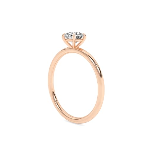 SAVEARTH DIAMONDS 4-Prong Solitaire Engagement Rings For Women, 0.50 Carat to 2 Carat Round Lab Created Moissanite Promise Ring For Her 10K / 14K Solid Gold or 925 Sterling Silver | VVS1 Quality4