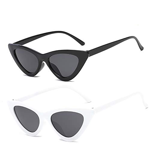 Image of Retro Vintage Narrow Cat Eye Sunglasses for Women Clout Goggles Plastic Frame