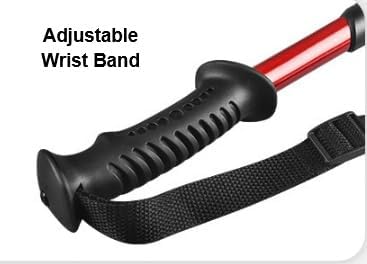 Miniatura 5 de Bastones de trekking plegables, aluminio, 38-44 pulgadas (compacto), 44-52 pulgadas (matrimonial) altura ajustable con bloqueo rápido, agarre