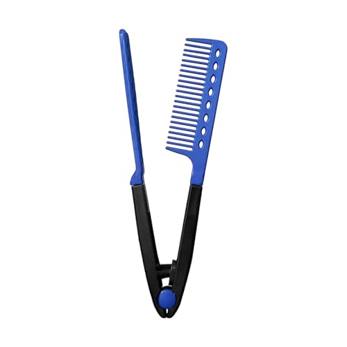 Peine alisador de pelo de PVC de 24,5 cm | Plancha de pelo inalámbrica con pinzas planas en forma de V, para peinado en seco y húmedo, cepillo alisador | Viajes, peluquería doméstica para mujeres Peine alisador de pelo de PVC de 24,5 cm | Plancha de pelo inalámbrica con pinzas planas en forma de V, para peinado en seco y húmedo, cepillo alisador | Viajes, peluquería doméstica para mujeres