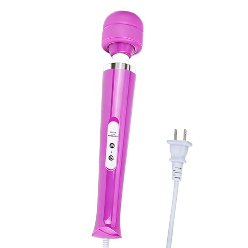 Image of Handheld Electric Back Massager, 10 Speed Wired Deep Tissue Vibrating Massager for Muscle Aches (Purple)