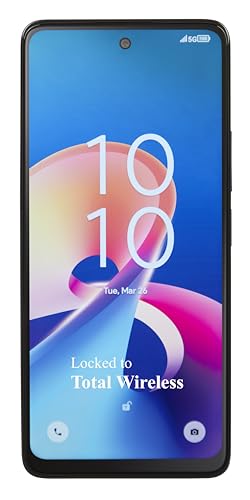 total wireless TCL 50 XE 5G Locked Prepaid Smartphone, 128GB, Blue - Includes $40 Unlimited Talk, Text, & Data 30-Day Plan Upon Activation
