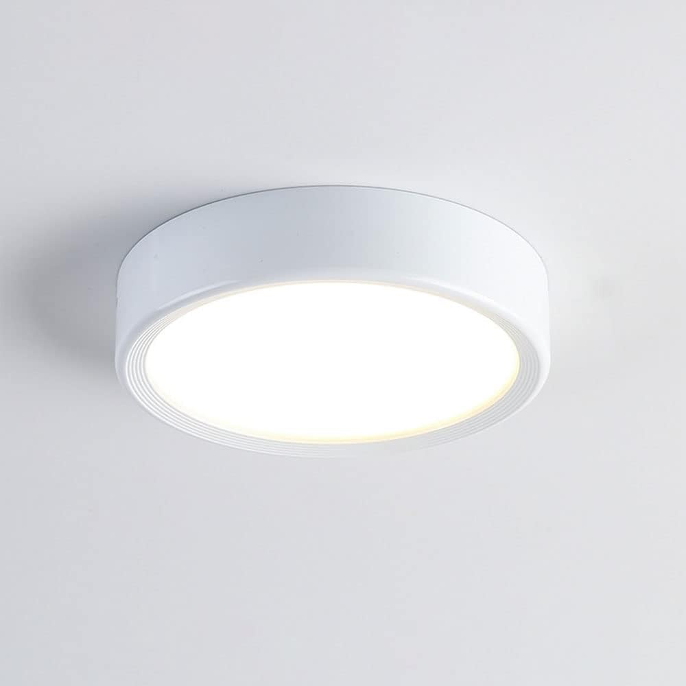 COSRUB Modern Round LED Ceiling Lamps, Ultra Thin Surface Flush Mount Ceiling Light Minimalist Mini Aluminum Ceiling Lighting for Hallway Entryway Living Room(White(6000K),12cm/4.72in)