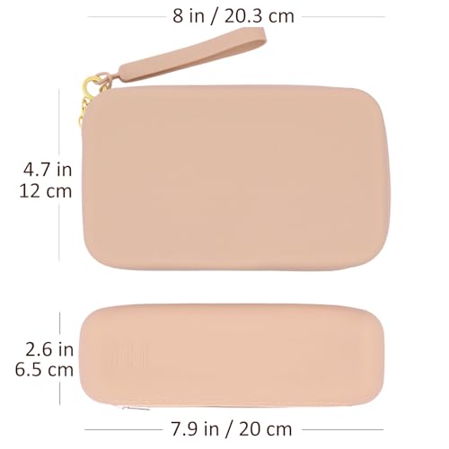 Set of 2 Zipper Makeup Brushes Bag For Travel, Large Silicone Makeup Brush Holder, Washable Make Up Brushes Pouch Case Makeup Tools for Organizing Cosmetics Daily Work2