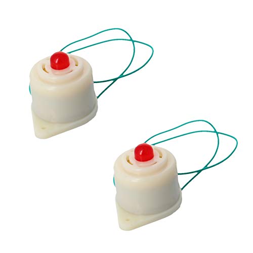 Image of Fielect 2Pcs AC 220V 2 Wire Industrial Red LED Flashing Alarm Buzzer 110dB 500mA High Sensitivity Buzzer White
