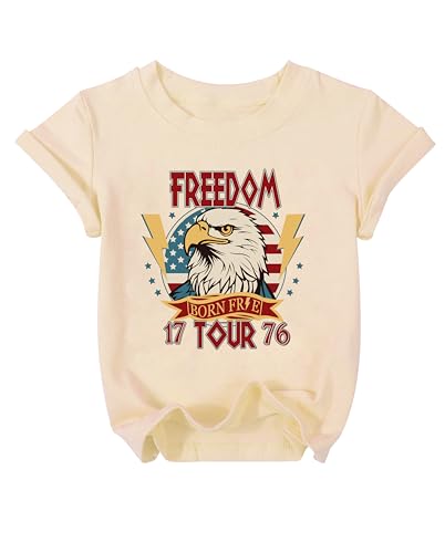 4th of July Shirts Toddler Girls Boys American Flag Shirts Kids Patriotic Independence Day Outfit 5-12 Years