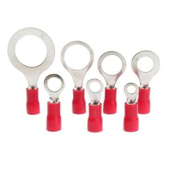 3NH Red Rubber Terminals Insulated Ring Connector-M8(5/16)-8.4Mm : M8(5/16)-8.4Mm