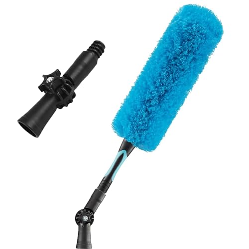 Image of 2 PCS Angle Adaptor for Threaded Extension Pole Rotatable Angle Adaptor Attach to Microfiber Duster Painter Brush Squeegee, Black