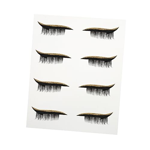 WEKADRIN 4組対女性用ウォータープルーフアイラインストリップ 薄型接着アイライナーシール軽量装着簡単パーティーメイク用