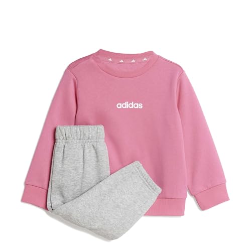 adidas Mixte bébé ESSENTIALS LINEAR LOGO JOGGER, pink fusion/white, 9-12 Months