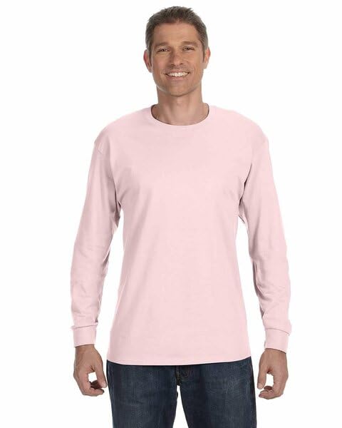 Image of Jerzees Mens Dri-Power Cotton Blend Long Sleeve Tees, Moisture Wicking, Odor Protection, UPF 30+, Sizes S-3x